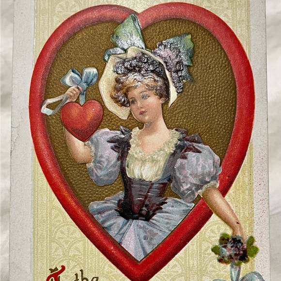 Vintage Valentine’s Day postcard card. Made in England Valentine Paper Ephemera - Picture 7 of 12